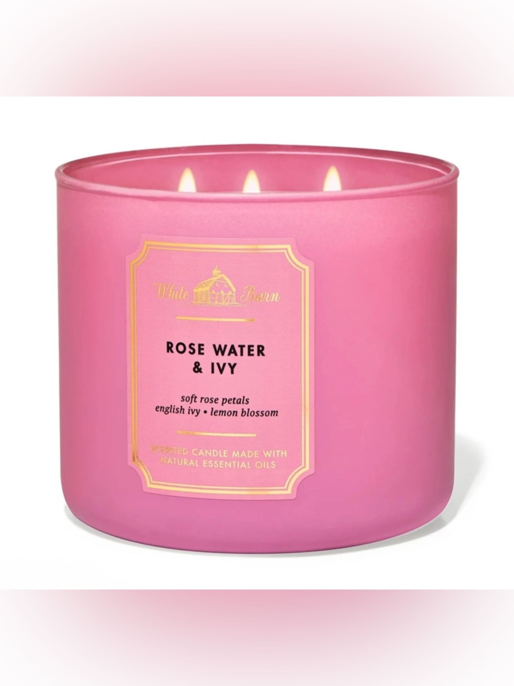 Bath Body Works Rose Water & Ivy 3-Wick Candle - Picture 1 of 5